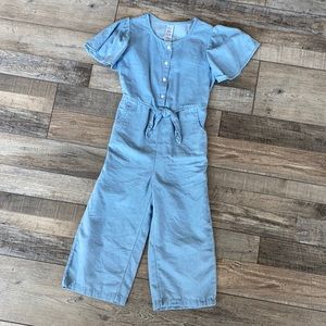 Carter’s Girls Denim Romper w/ Ruffle Sleeves 6-6x